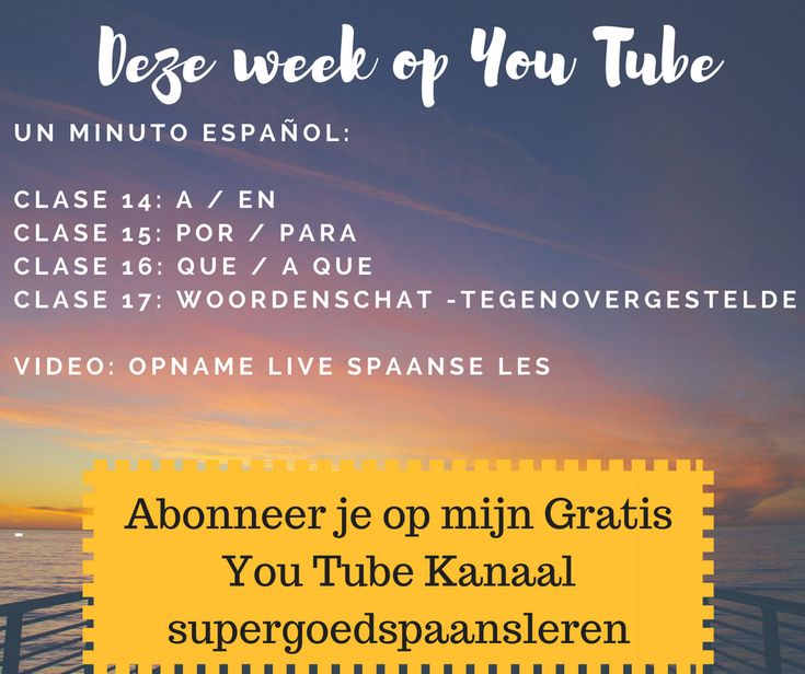 Jij Ook In Het Spaans