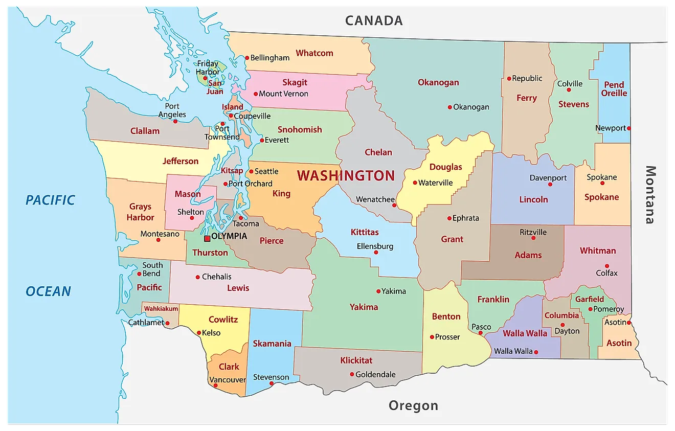 Washington Maps & Facts - World Atlas - Which State Is Washington Dc In