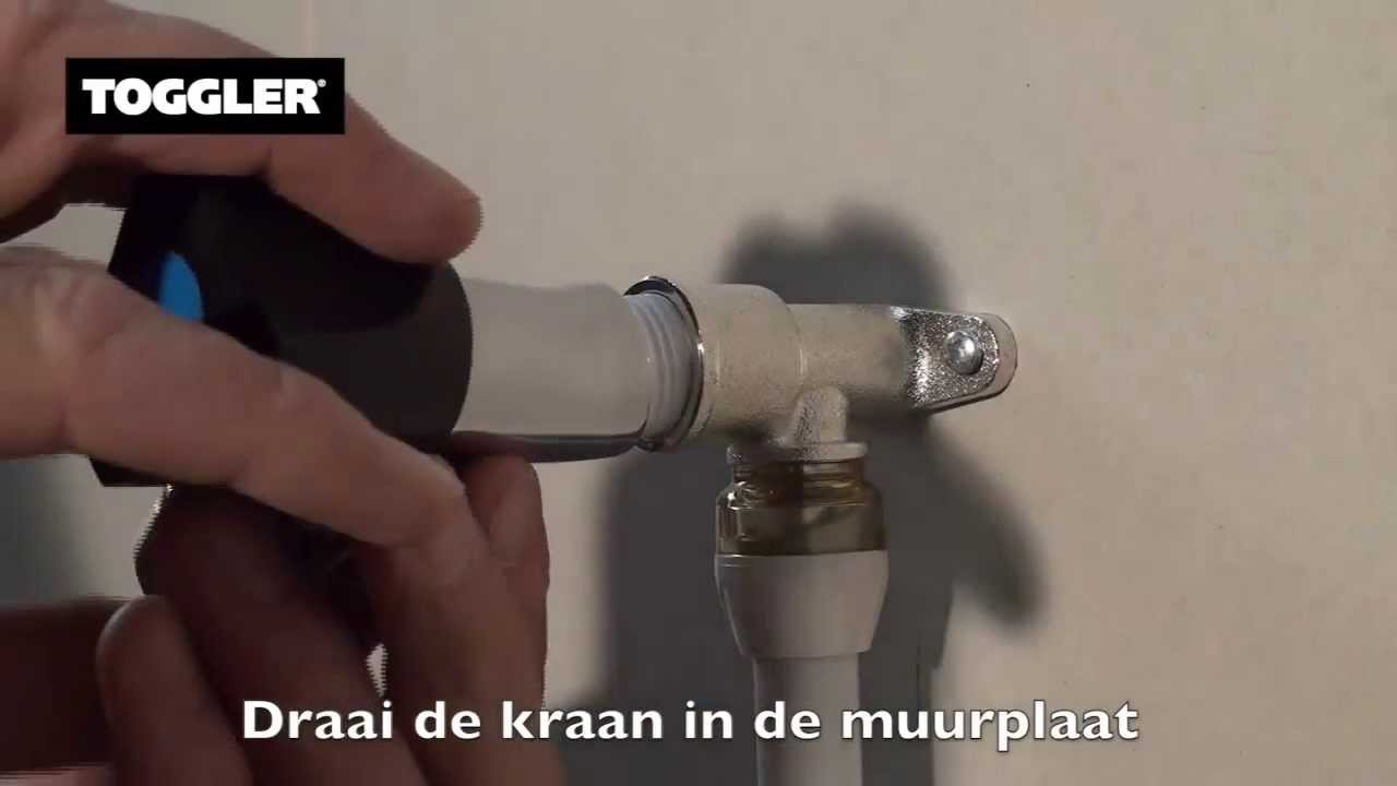Wasmachine kraan aan gipsplaat met TOGGLER Pluggen & Ankers - YouTube - Romeinse Waterleiding Hoog Boven De Weg