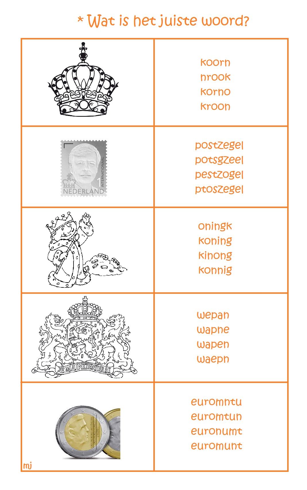 Wat is het juiste woord? Kings Day, Preschool, Crowns, Kid Garden - Bij De Volgende Toon Is Het
