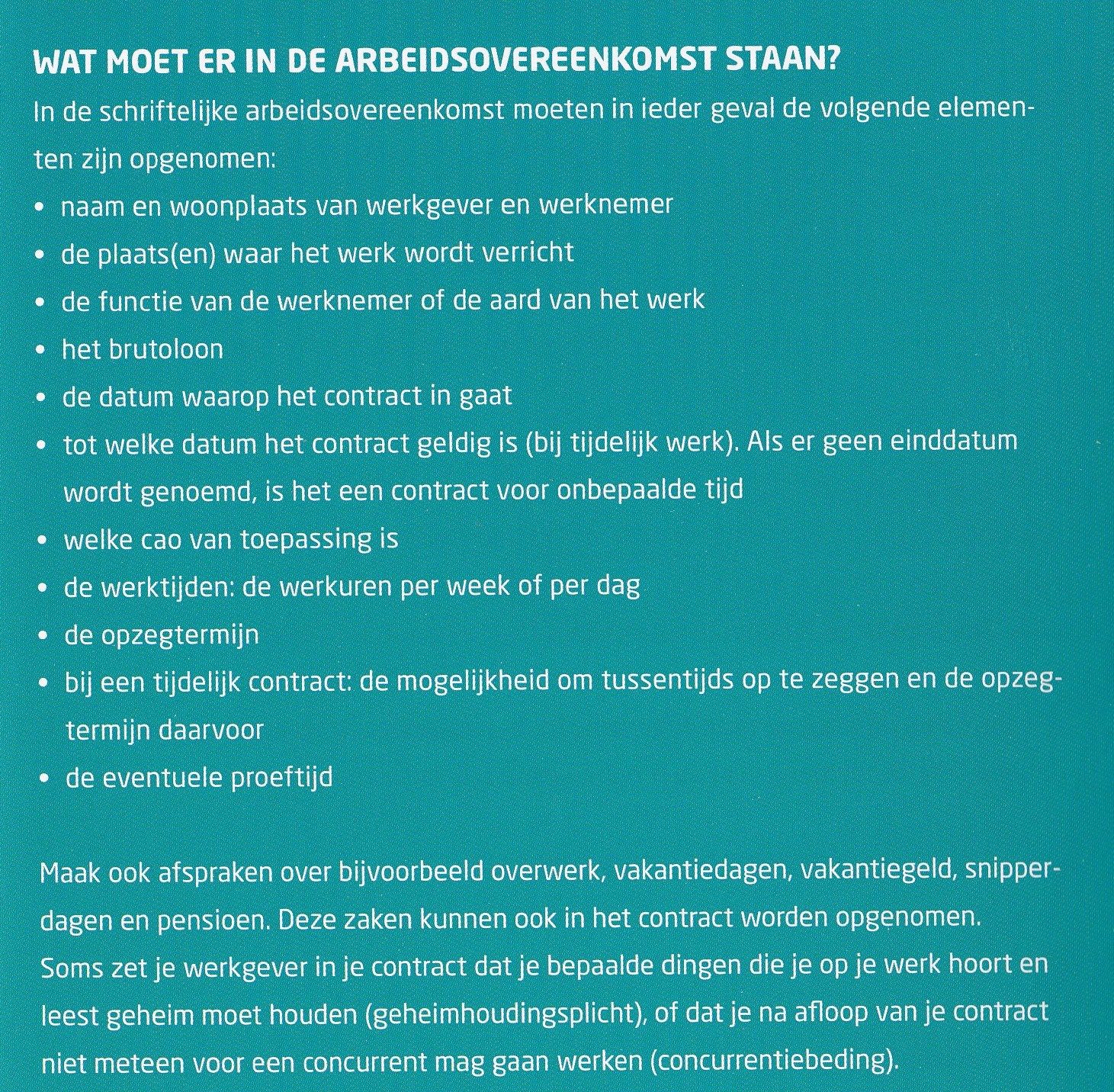 Wat moet er in een arbeidsovereenkomst staan? - Wat Moet Er In Een Portfolio