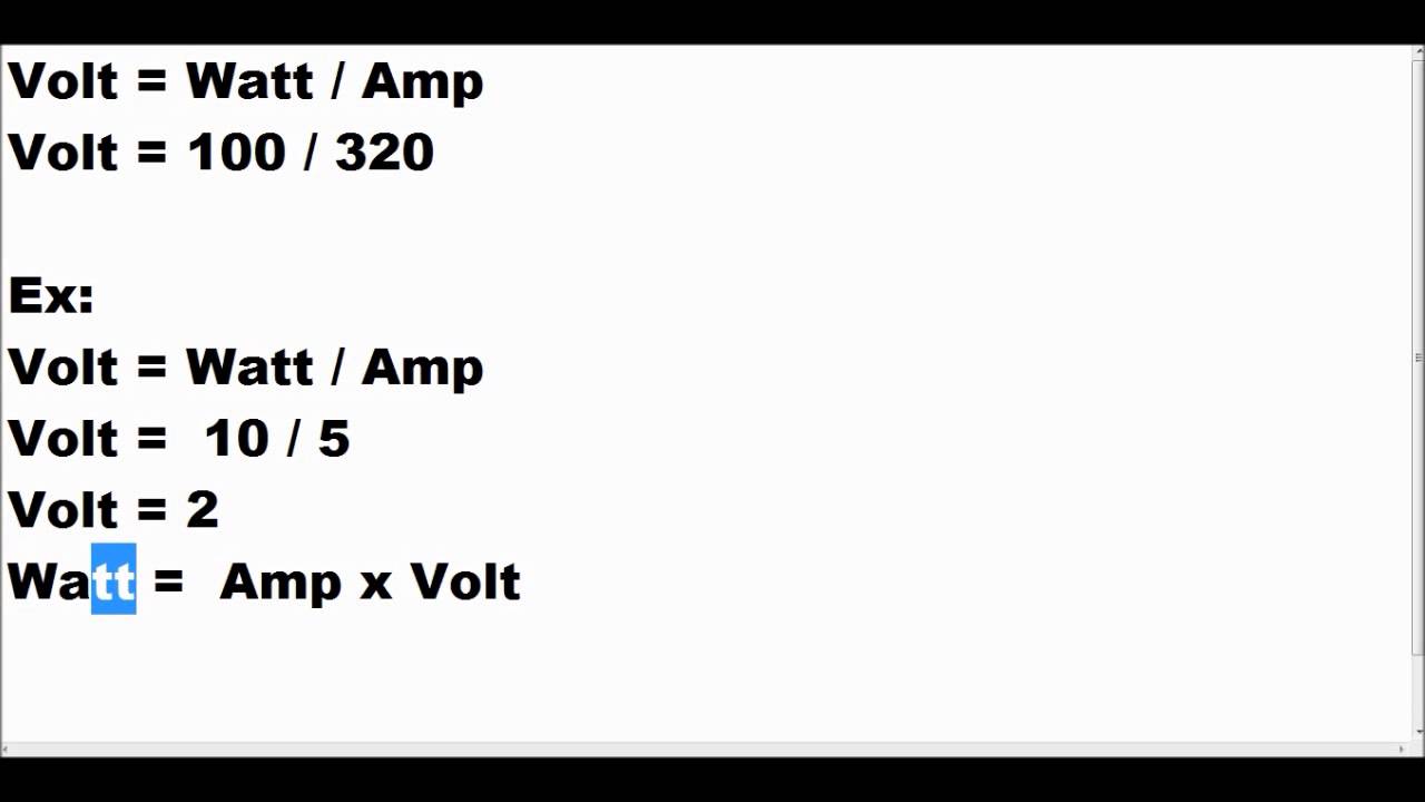 Watt, Volt e Ampere - YouTube - Wat Is Ampere En Volt