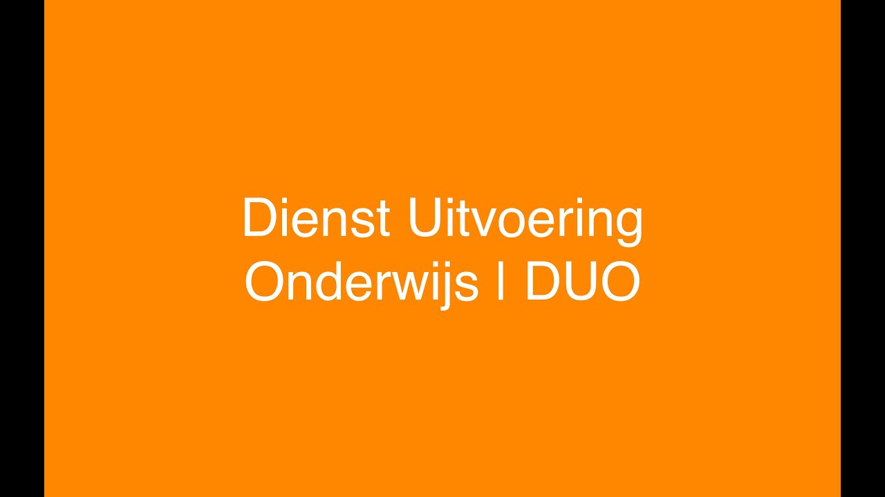 Webinar 1 (Jun 2021) Dienst Uitvoering Onderwijs (DUO) - YouTube - Dienst Uitvoering Onderwijs Duo Telefoonnummer
