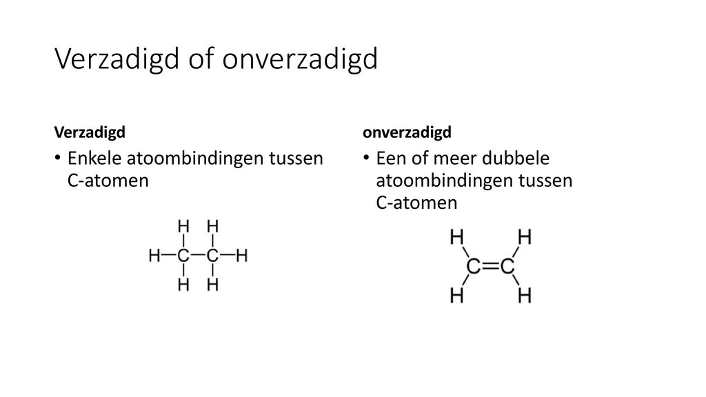 Week 1 Hoofdstuk ppt download - Verschil Tussen Verzadigd En Onverzadigd Vet