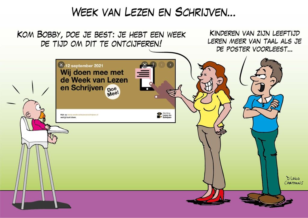 Week van Lezen en Schrijven... - Loko Cartoons - Week Van Lezen En Schrijven 2024