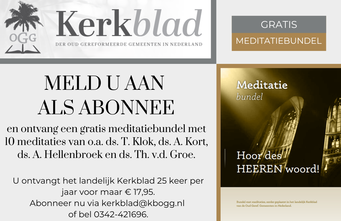 Weekdiensten | Oud Gereformeerde Gemeenten in Nederland - Oud Ger Gem Weekdiensten