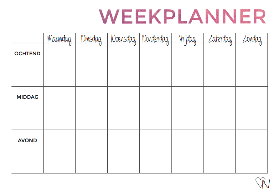 weekplanner 2015 printen - Google zoeken | Weekplanner afdrukbaar, Week - Hoeveel Weken Is De Herfstvakantie