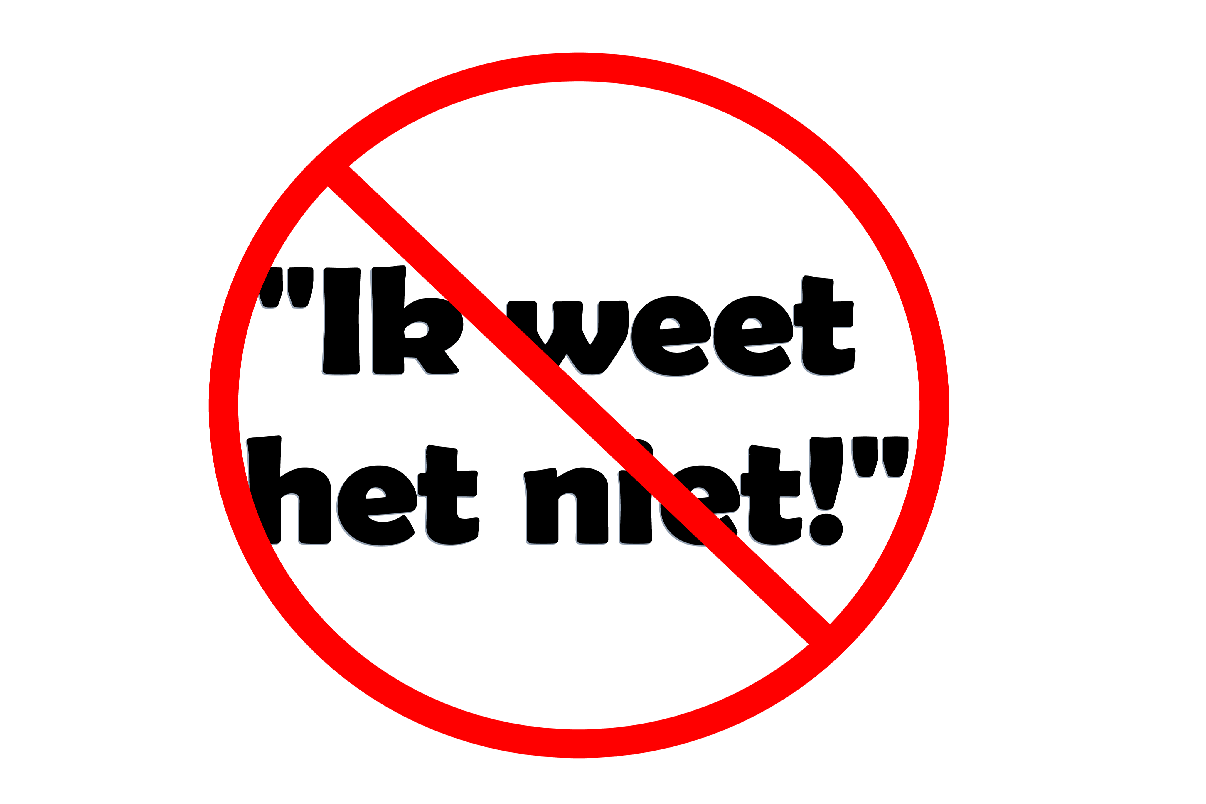 Weet niet geldt niet: Wandplaat - Downloadbaar lesmateriaal - KlasCement - Niet In De Koude Kleren Zitten