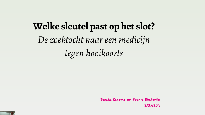 Welke sleutel past op het slot? by Veerle Diederiks on Prezi - Sleutel Past Niet Meer In Slot