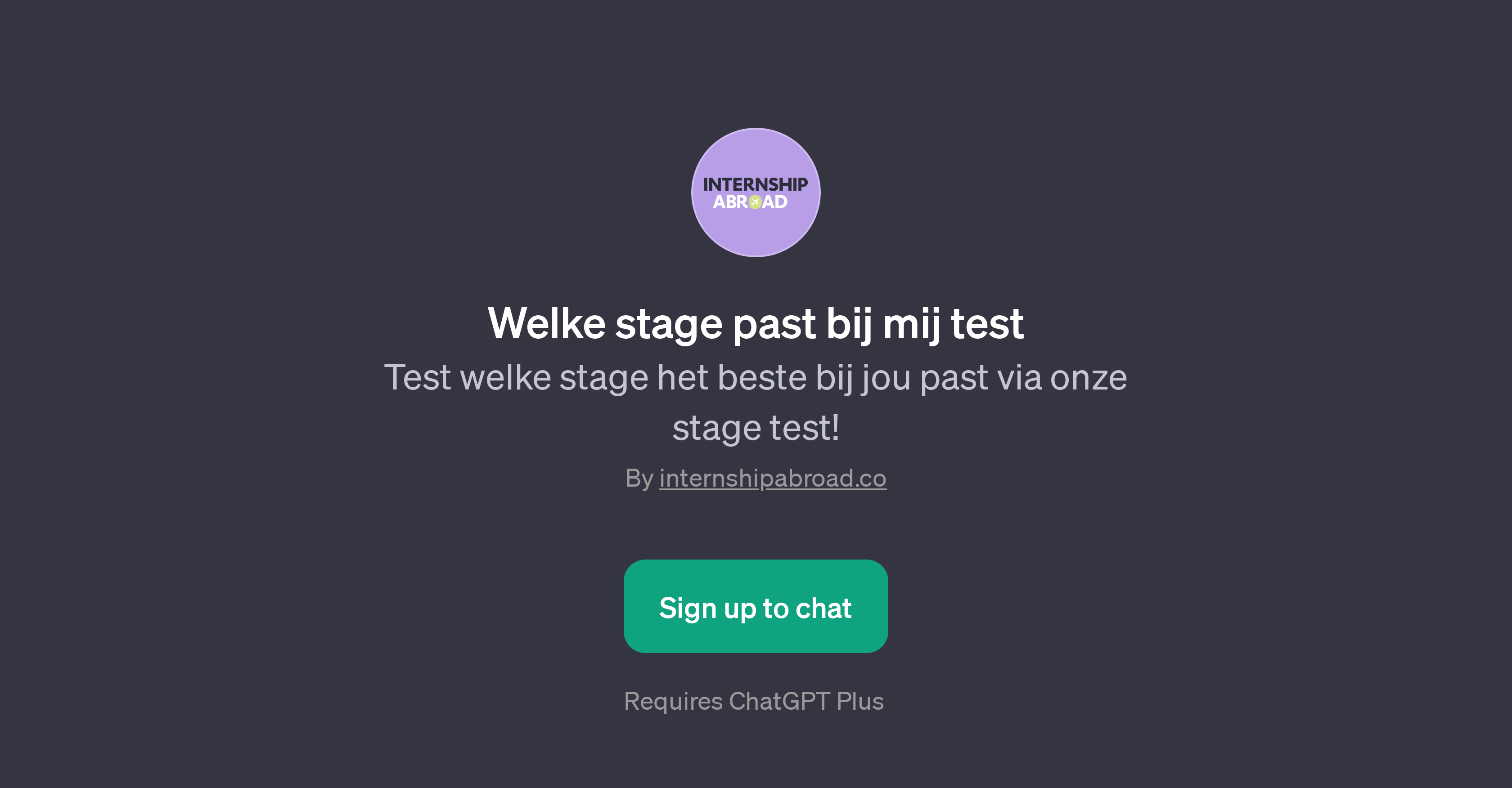 Welke stage past bij mij test - Internship guidance - TAAFT - Welk Profiel Past Bij Mij