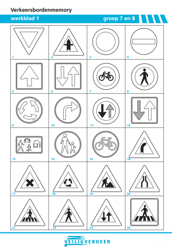 werkblad verkeer groep 3 - Google Zoeken | Knutselen thema verkeer - Oefen Verkeer Examen Groep 7