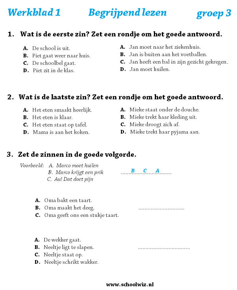 Werkbladen begrijpend lezen | Begrijpend lezen, Lezen, Leren lezen - Oefenen Begrijpend Lezen Groep 3