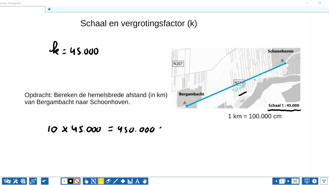 Werkelijke afstand berekenen met schaal en vergrotingsfactor - YouTube - Hoe Bereken Je De Afstand Van Onweer