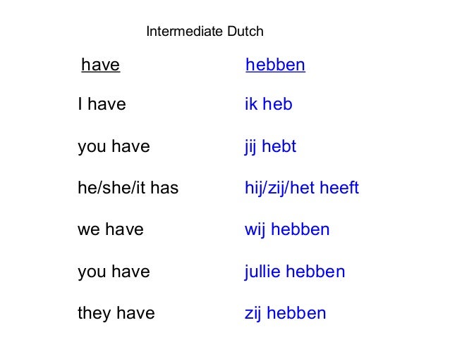 Jij Hebt Of Jij Heb
