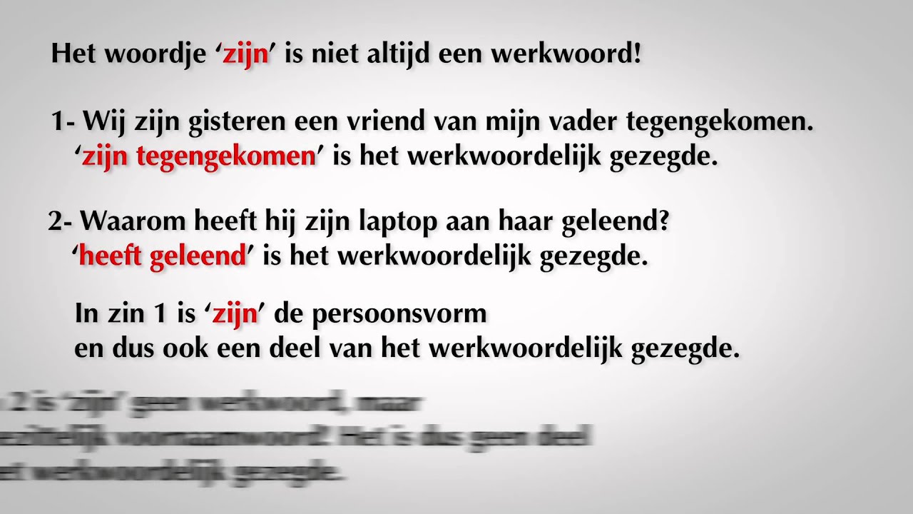 werkwoordelijk gezegde - TaalTransfer.eu - YouTube - Hoe Vind Je Het Werkwoordelijk Gezegde
