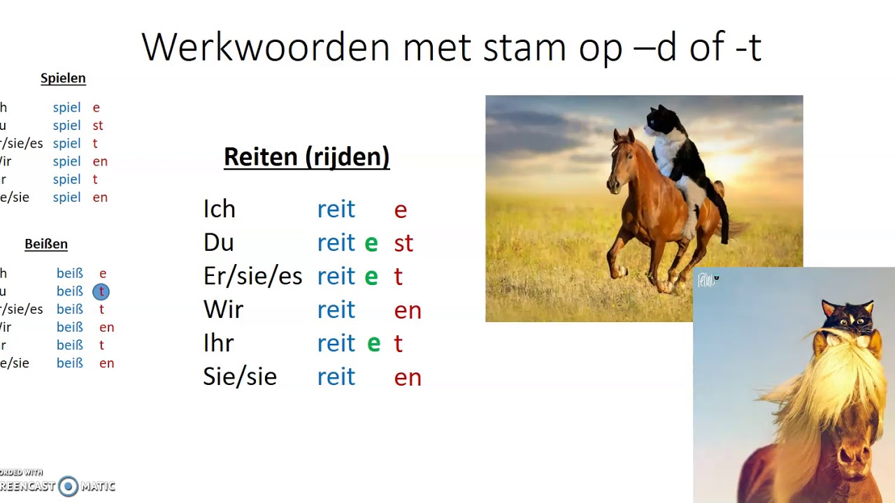 Werkwoorden met stam op d of t - YouTube - Het Begint Met Een T En Eindigt Met Een R
