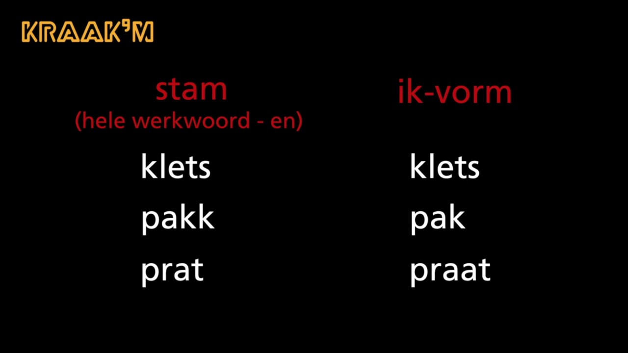 Werkwoordspelling - Wat is de "stam" van een werkwoord? - YouTube - Stam Ik Af Van De Hugenoten