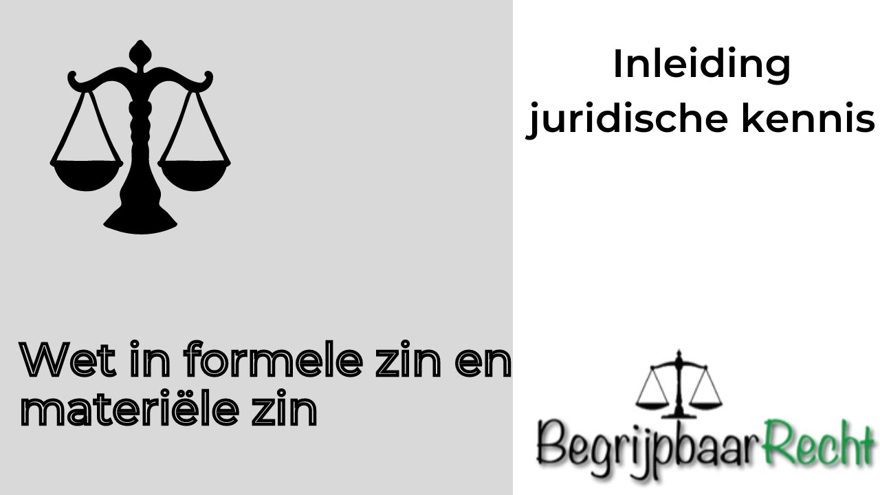 Wet in formele zin en wet in materiële zin - YouTube - Wat Is Een Wet In Materiele Zin