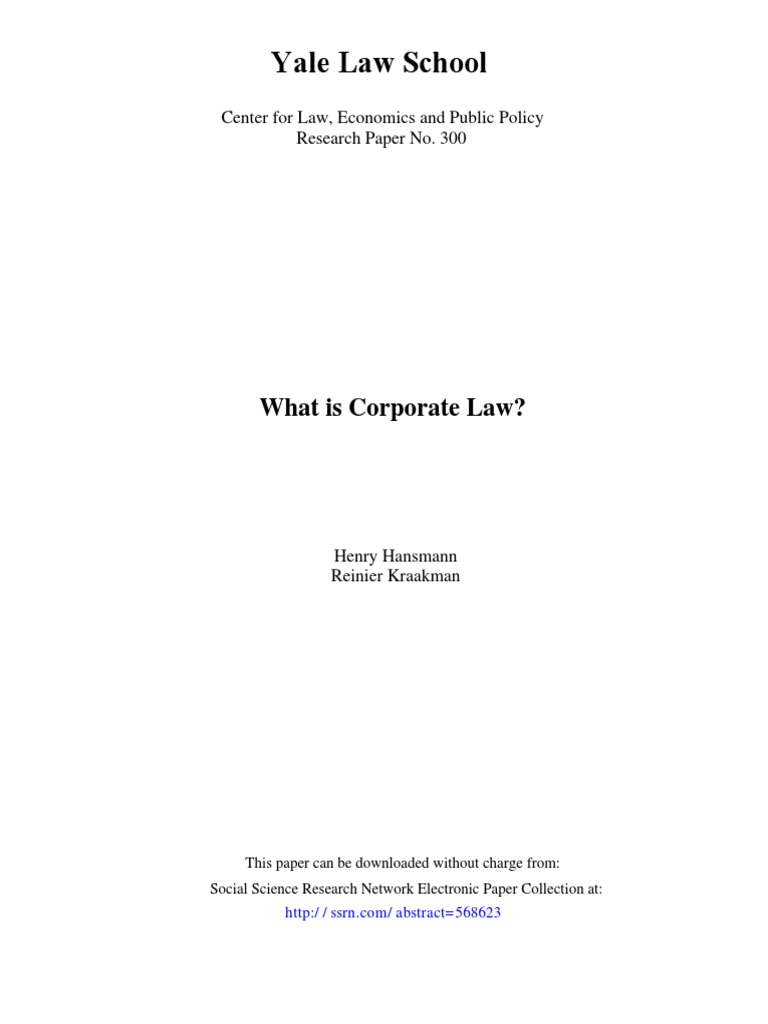 Kraakman Anatomy Of Corporate Law
