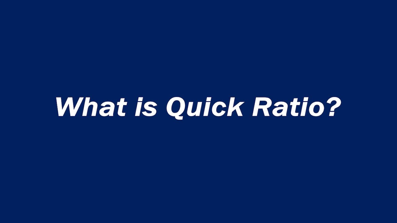 What is Quick Ratio? - YouTube - Hoe Bereken Je Quick Ratio