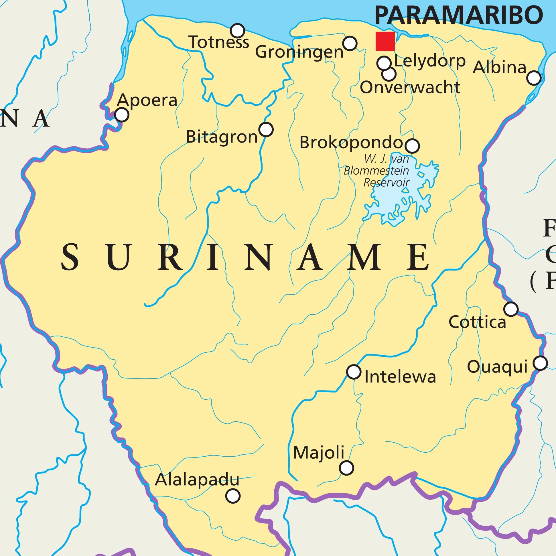 What is the Capital of Suriname? | Mappr - Wat Is De Hoofdstad Van Kroatië