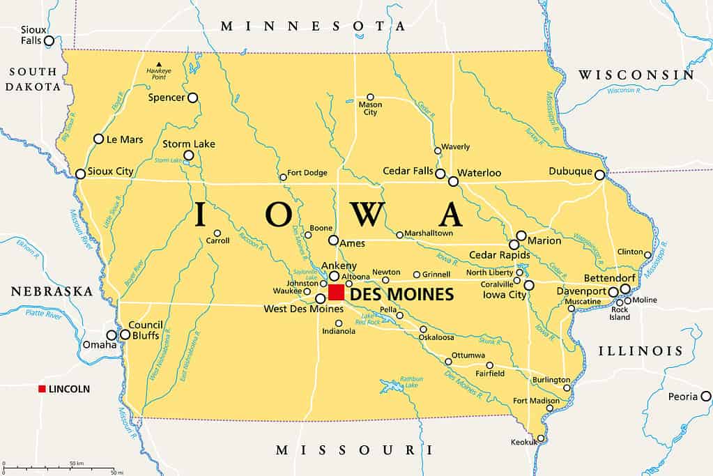Where Is Iowa? See Its Map Location and Surrounding States - A-Z Animals - Wat Is De Hoofdstad Van Iowa
