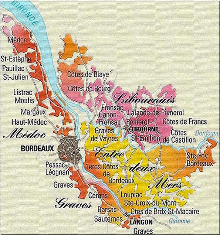 Wijngebieden van de Bordeaux | Wijnalbum | Bordeaux, Kaarten, Frankrijk - Waar Ligt Bordeaux Op De Kaart