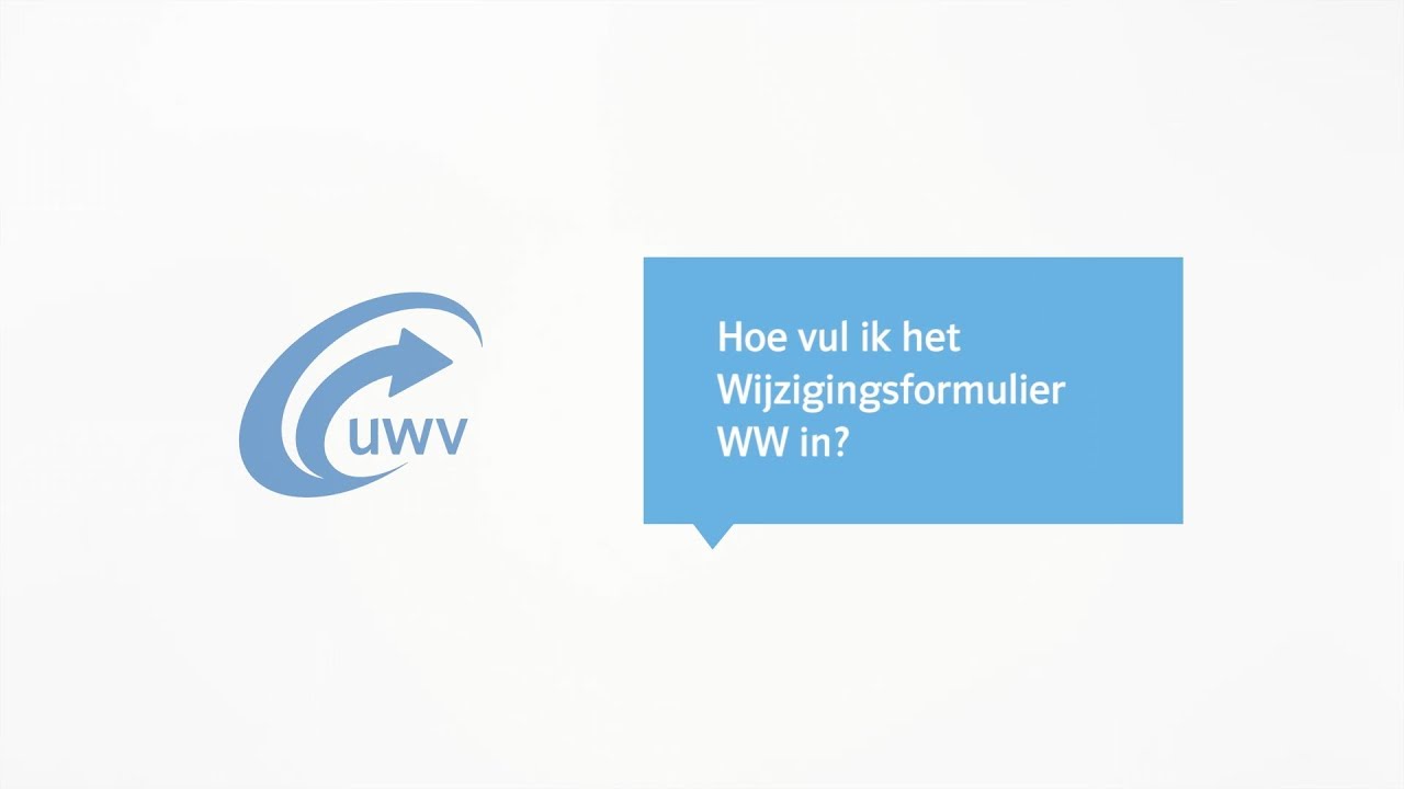 Wijzigingen doorgeven met een WW-uitkering - YouTube - Uwv Melding Te Late Beslissing
