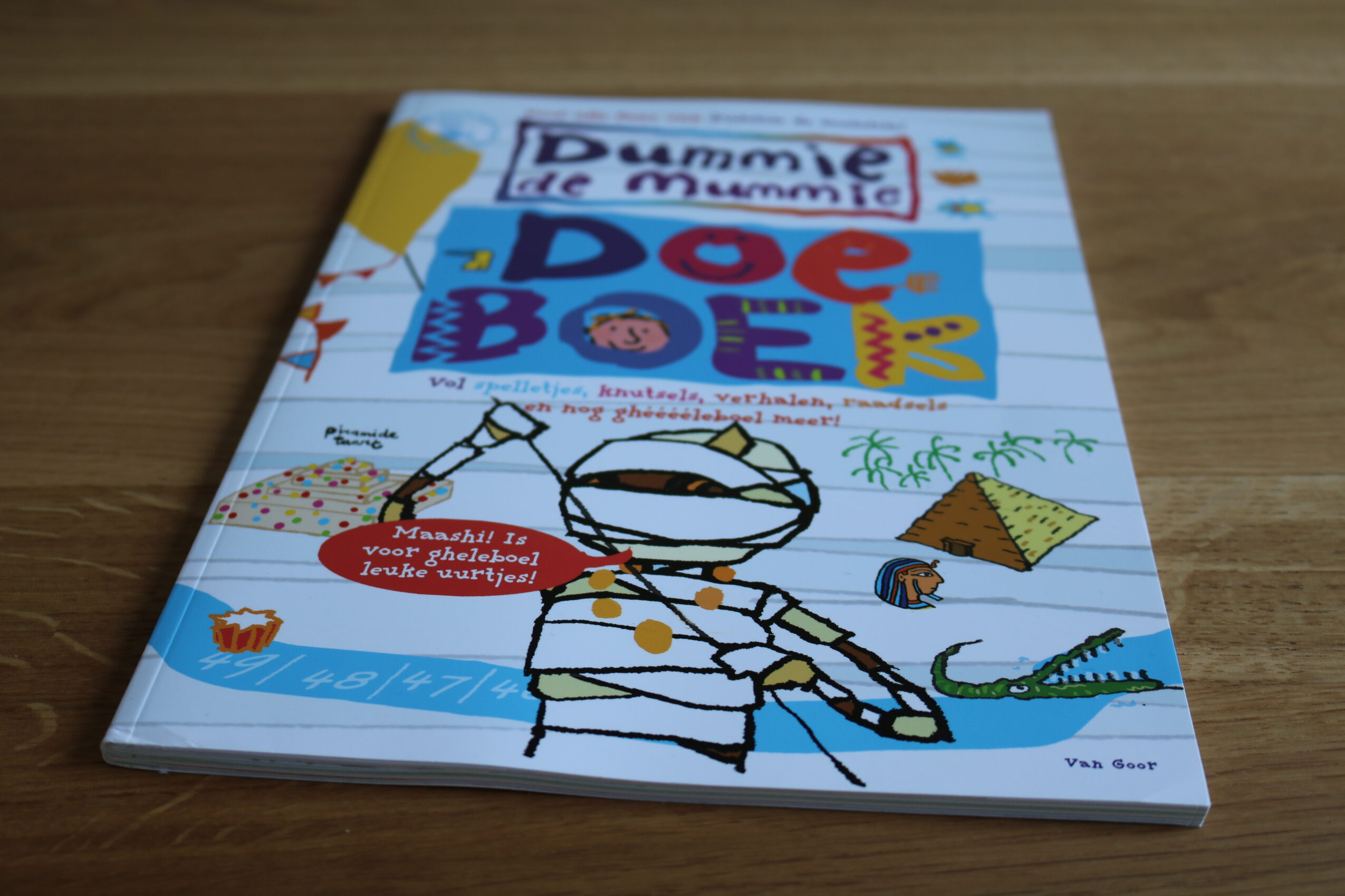 Win Dummie de mummie doeboek • Juf Maike - Boek Dummie De Mummie En De Gouden Scarabee