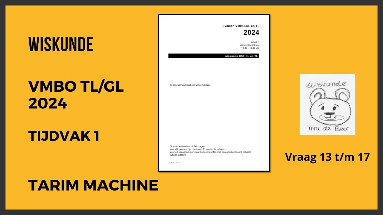 Wiskunde Examen Vmbo GL/TL 2024 Tijdvak 1 Opg 13 tm 17 - YouTube - Geschiedenis Examen Vmbo Tl 2024