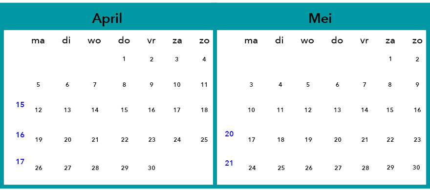 Wiskunde leerjaar 4 | Tijd | Begrippen | Wat is het weeknummer? [1 - Welke Week Is Week 42