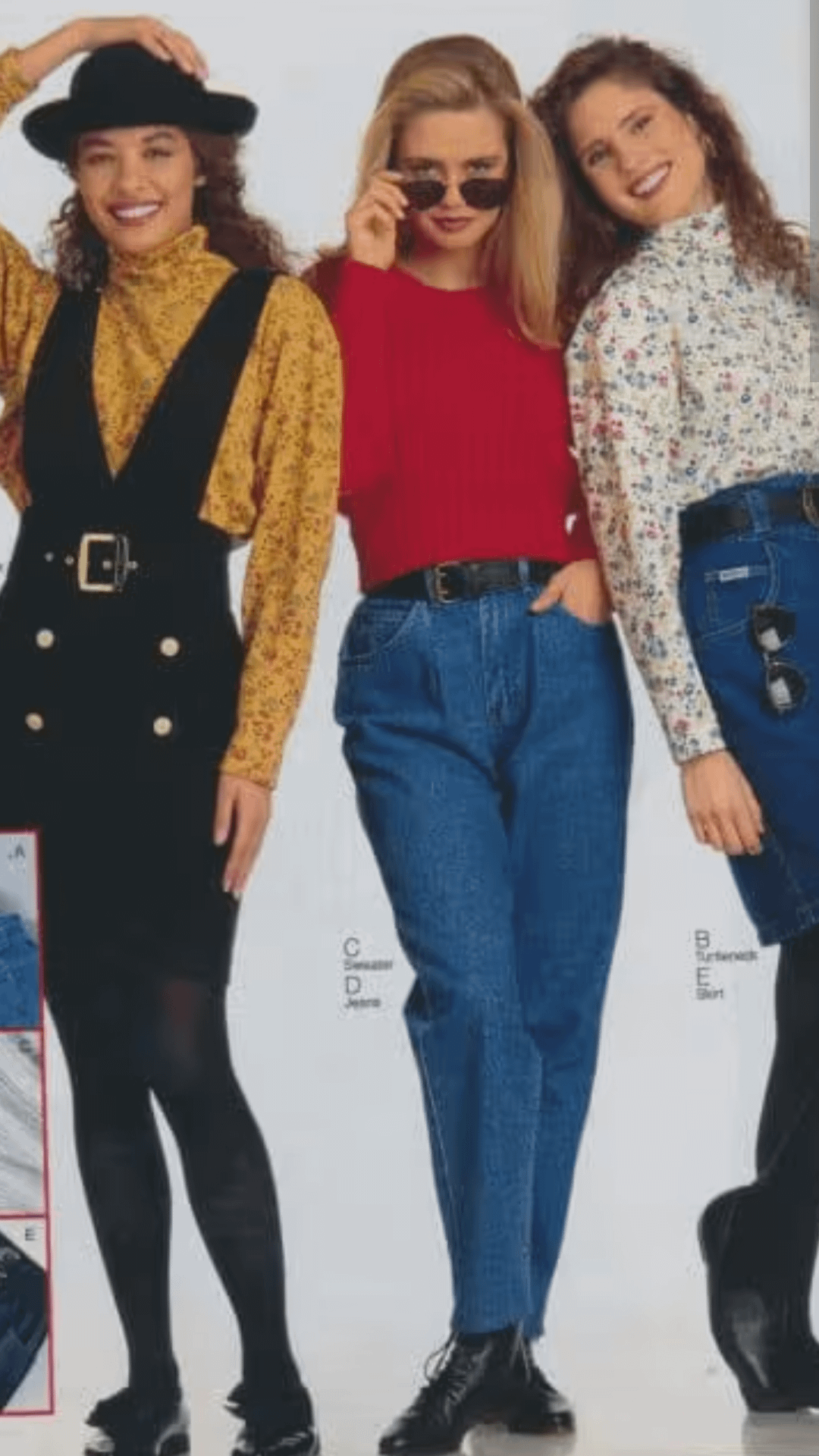 Women in 1990s fashion (it's maybe the early 90s due to the hair). : r - 1990 Year Of The Chinese Zodiac