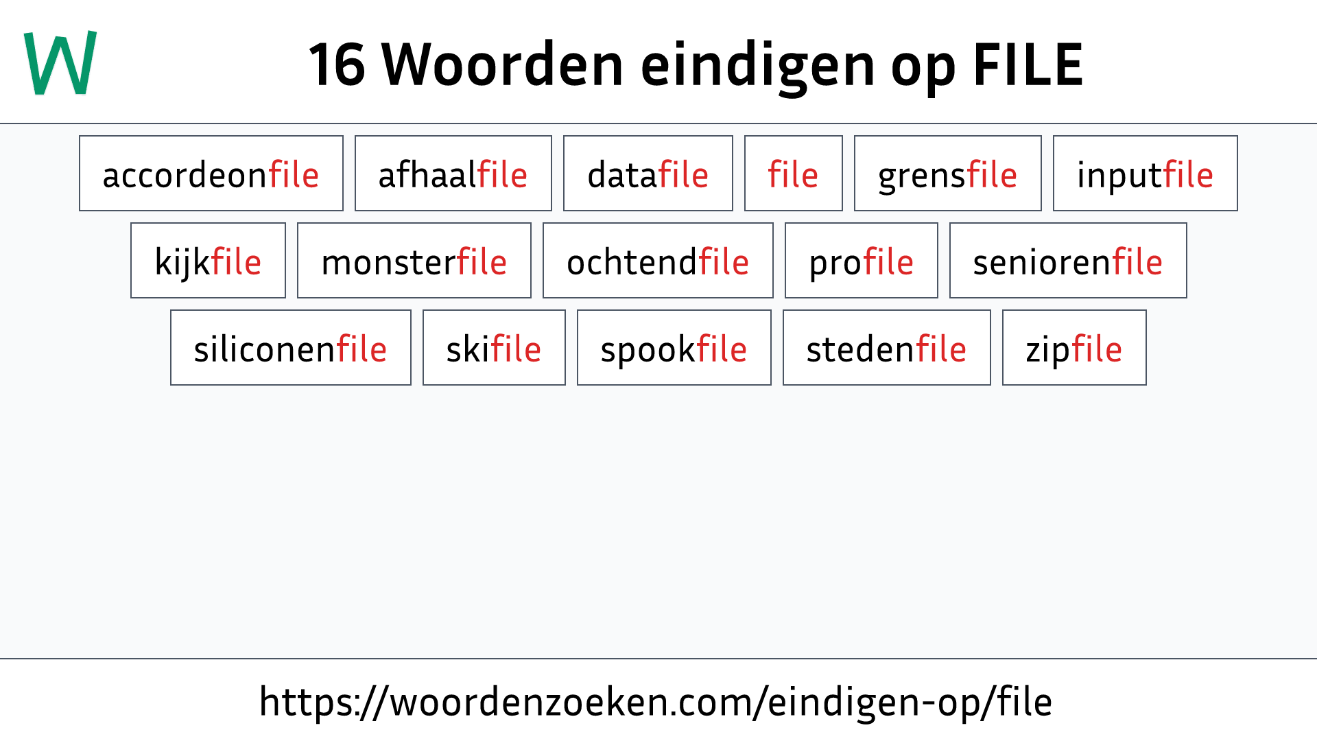 Woorden eindigen op FILE - Woorden Die Eindigen Op U