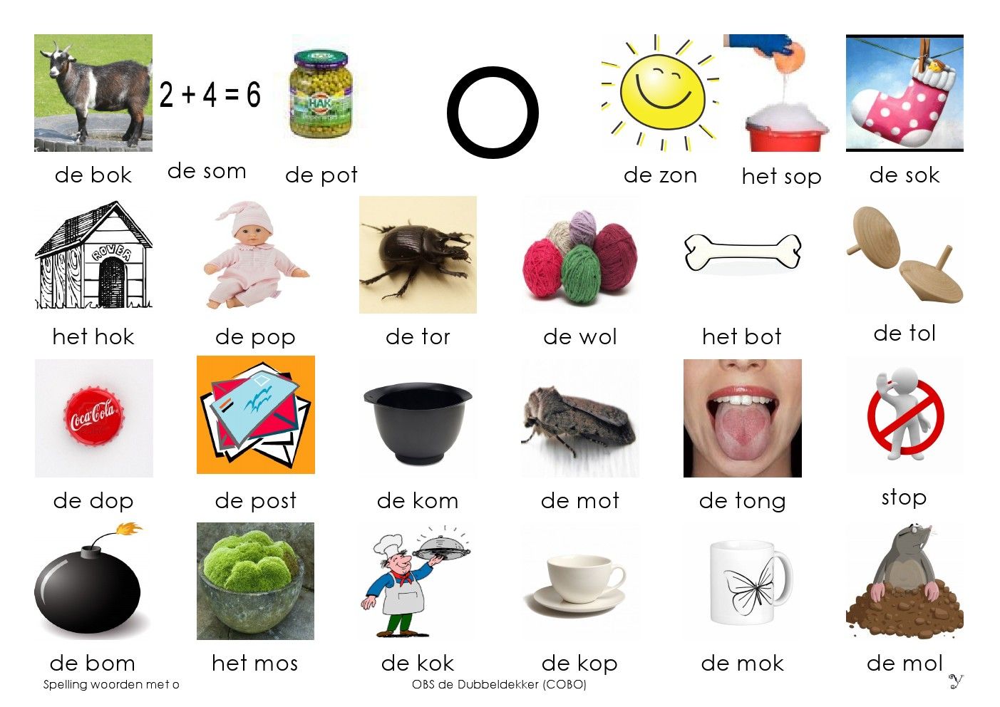 Woorden klank /o/. Afbeelding Letter School, Learn Dutch, Dutch - Wat Is Een Ander Woord Voor Skelet