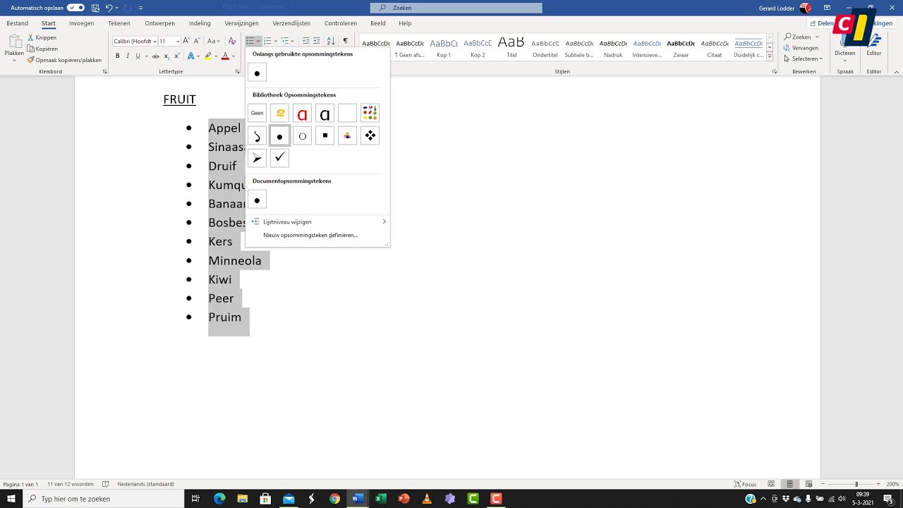 Word - Alles over opsommingstekens - YouTube - Wat Is Aan Rondje Of Streepje