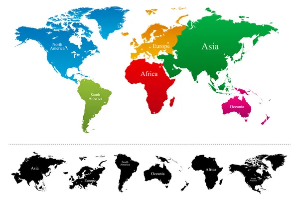 World Map And Location Information The Six Continents Of, 57% OFF - Hoeveel Landen Bestaan Er In De Wereld