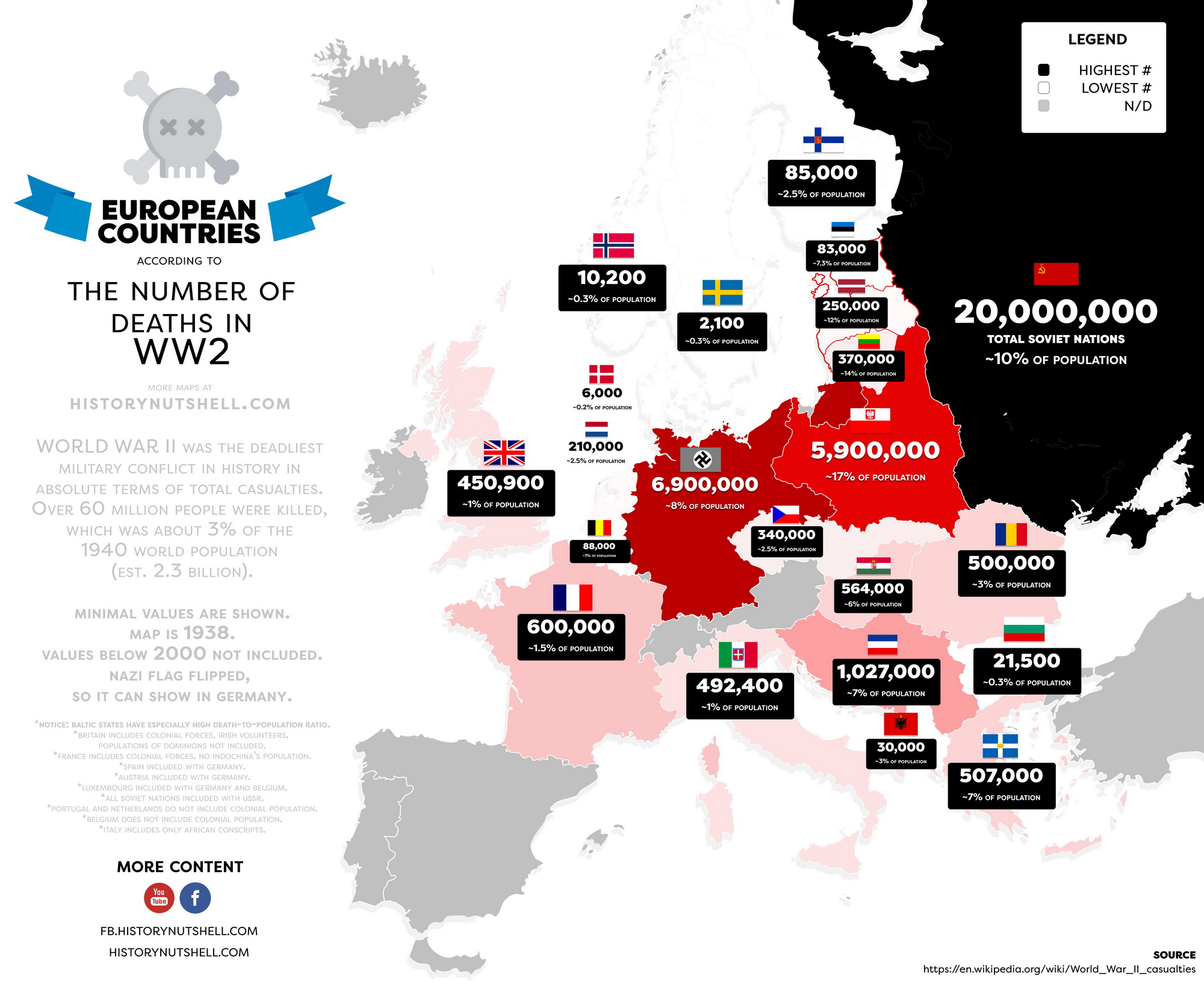 World War II's Human Toll: A Global Tragedy in Numbers and Maps - Vivid - Totaal Aantal Doden Tweede Wereldoorlog