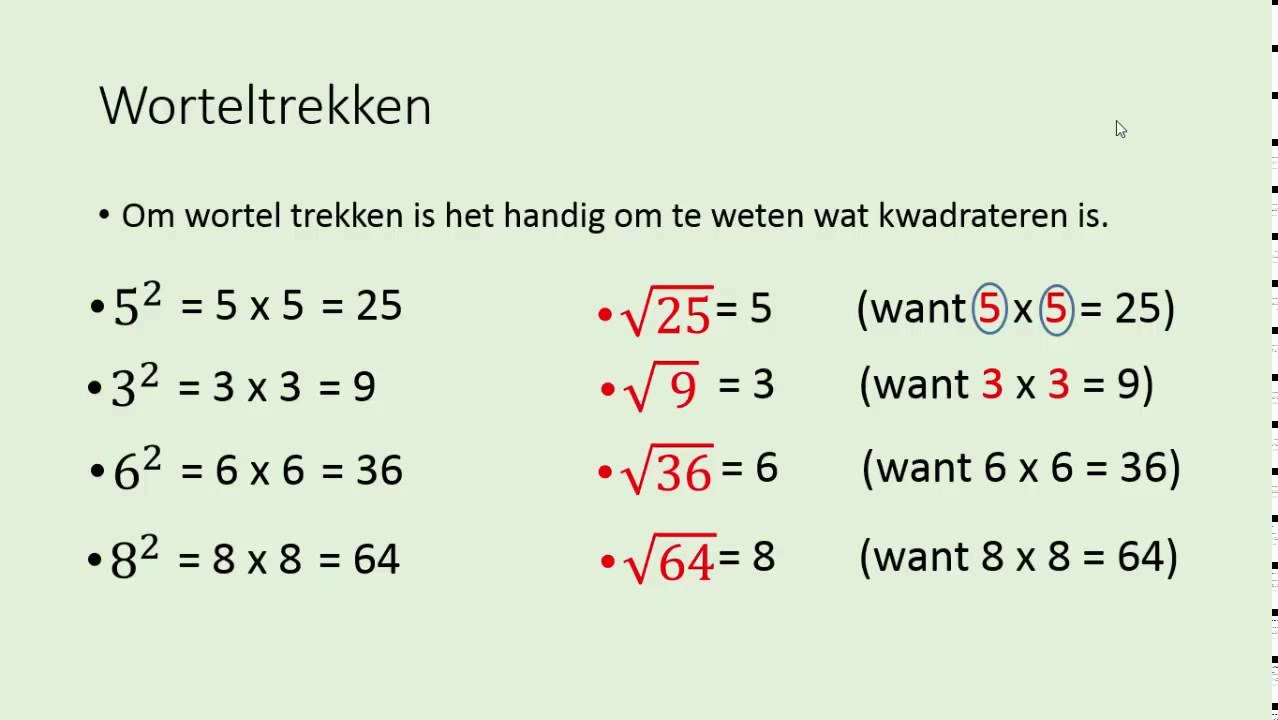 Hoe Bereken Je De Wortel Van Een Getal