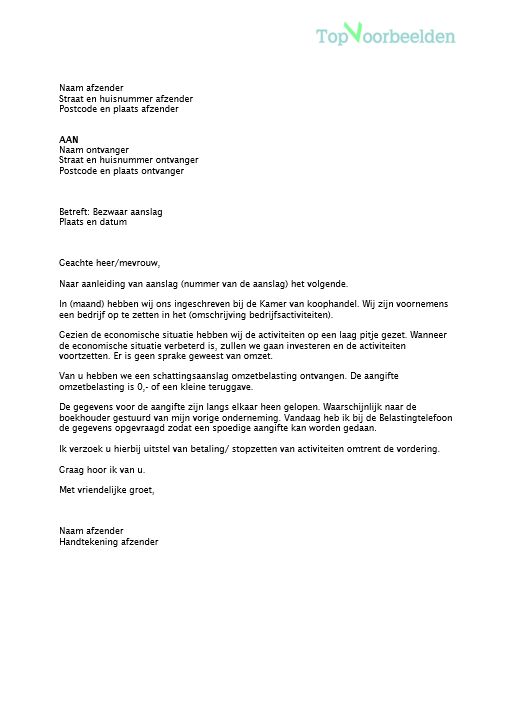 Zakelijke brief | Personalized items - Had U Een Onderneming Belastingdienst