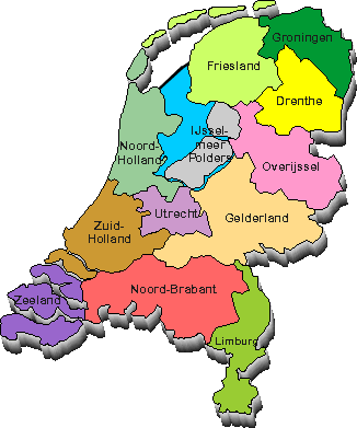 Topografie Nederland Provincies En Hoofdsteden