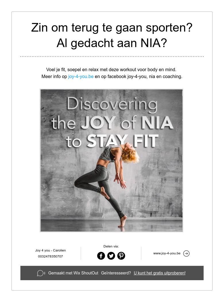 Zin om terug te gaan sporten? Al gedacht aan NIA? | Gedachten, Zin - Drijfveer Om Te Gaan Sporten