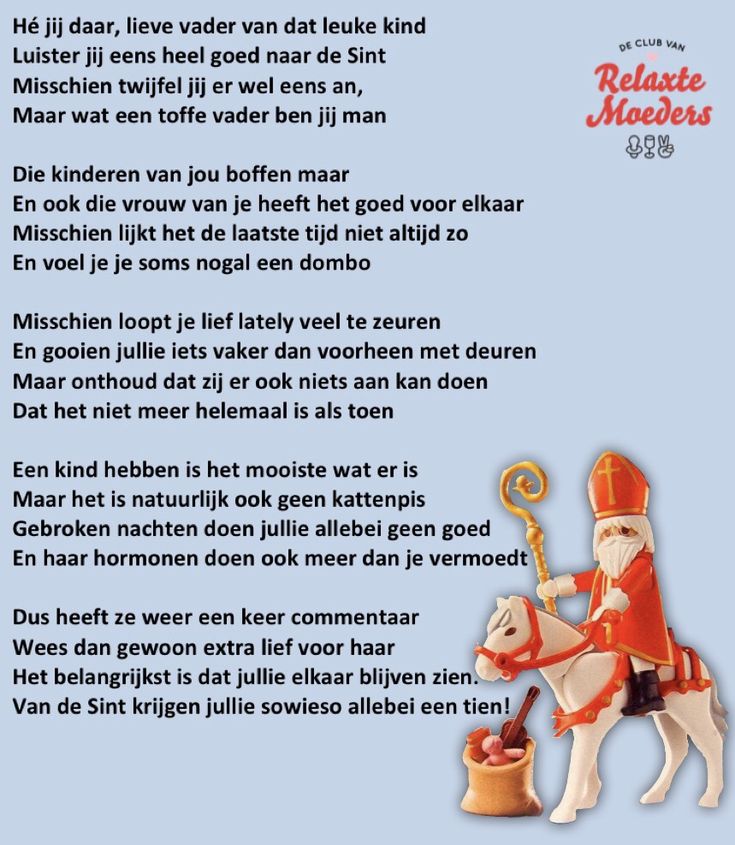Zo fijn, de Sint maakte dit jaar ook weer een gedicht voor de vaders - Hoe Eindig Je Een Sinterklaasgedicht