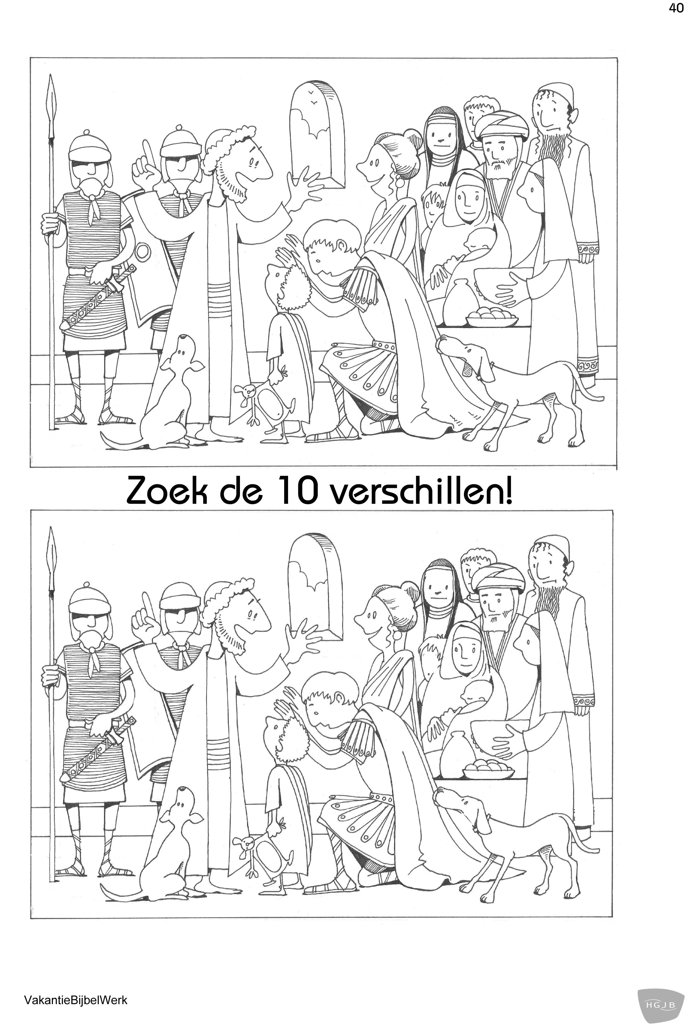 Zoek de 10 verschillen Jezus en de centurion Spot the 10 differences - Wat Is Het Verschil Tussen Christelijk En Katholiek