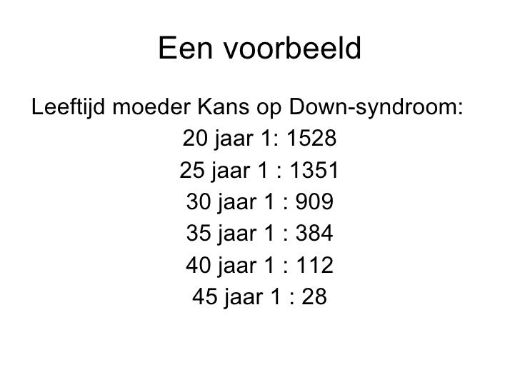 Zwangerschap Bevalling Kraam - Verhoogd Risico Syndroom Van Down
